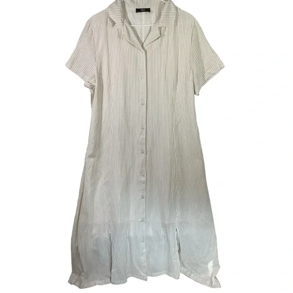 Able Striped Maxi Dress Short Sleeve Sustainable - Picture 1 of 6